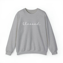 Load image into Gallery viewer, Blessed Crewneck Sweatshirt (White letters)