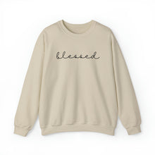 Load image into Gallery viewer, Blessed Crewneck Sweatshirt (Black letters)