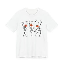 Load image into Gallery viewer, Halloween shirt, fall shirt, dancing skeleton shirt, halloween, pumpkin shirt, ghost shirt, skeleton shirt, halloween tee