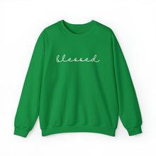 Load image into Gallery viewer, Blessed Crewneck Sweatshirt (White letters)