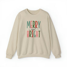 Load image into Gallery viewer, Merry and Bright Sweatshirt (White, Gray or Tan)