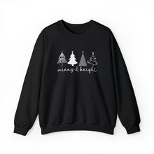 Load image into Gallery viewer, Merry & Bright with Trees Crewneck Sweatshirt
