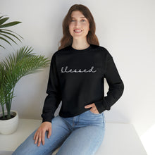Load image into Gallery viewer, Blessed Crewneck Sweatshirt (White letters)
