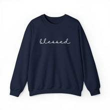 Load image into Gallery viewer, Blessed Crewneck Sweatshirt (White letters)