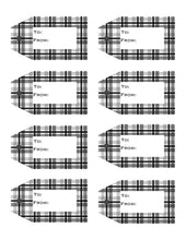 Load image into Gallery viewer, Plaid Printable Gift Tags Volume 1 {10 different Patterns - 80 Tags}