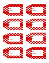 Load image into Gallery viewer, Polka Dot Printable Gift Tags {12 different colors - 96 Tags}
