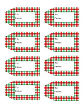 Load image into Gallery viewer, Christmas / Holiday Printable Gift Tags {10 different patterns - 80 Tags}