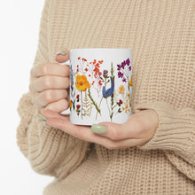 Load image into Gallery viewer, Colorful Pressed Flowers Mug
