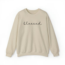 Load image into Gallery viewer, Blessed Crewneck Sweatshirt (Black letters)
