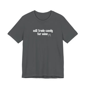 Halloween shirt, fall shirt, trick or treat shirt, cute shirt, funny halloween tshirt, mom halloween, trade candy for wine shirt