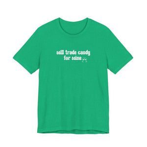 Halloween shirt, fall shirt, trick or treat shirt, cute shirt, funny halloween tshirt, mom halloween, trade candy for wine shirt