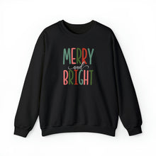 Load image into Gallery viewer, Merry and Bright Sweatshirt (on Black or Gray)
