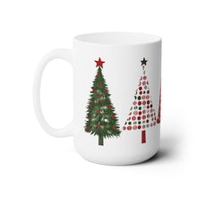 Load image into Gallery viewer, Whimsical Christmas Trees Mug 15oz
