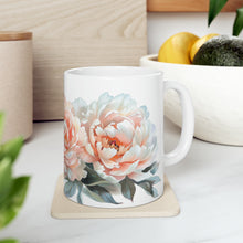 Load image into Gallery viewer, White and Pink Peonies Mug
