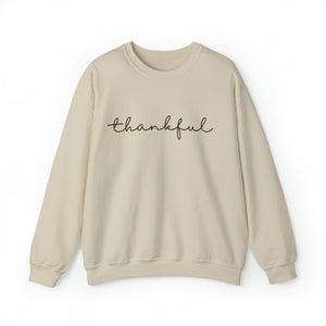 Thankful Crewneck Sweatshirt (black letters)