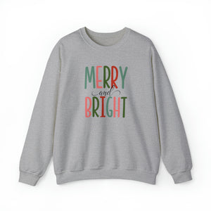Merry and Bright Sweatshirt (White, Gray or Tan)