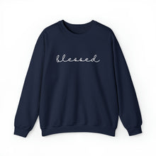 Load image into Gallery viewer, Blessed Crewneck Sweatshirt (White letters)
