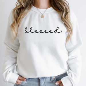 Blessed Crewneck Sweatshirt (Black letters)