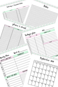 2021 Monthly Planner - Pink & Green Plaid