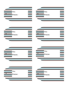 Striped Printable Gift Tags Volume 1  {11 different patterns - 88 Tags}