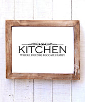 "Kitchen Where Friends Become Family" Printable Wall Art