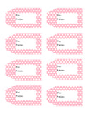 Polka Dot Printable Gift Tags {12 different colors - 96 Tags}