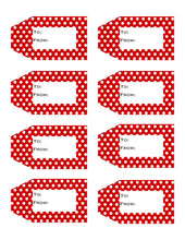Load image into Gallery viewer, Polka Dot Printable Gift Tags {12 different colors - 96 Tags}
