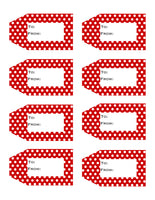 Christmas / Holiday Printable Gift Tags  {10 different patterns - 80 Tags}