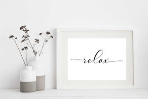 "Relax" Printable Wall Art