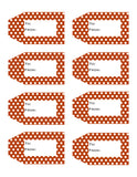 Polka Dot Printable Gift Tags {12 different colors - 96 Tags}