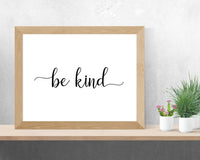 "Be Kind" Printable Wall Art