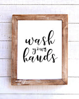 "Wash Your Hands" Printable Wall Art