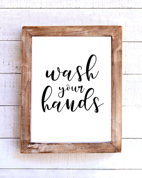 "Wash Your Hands" Printable Wall Art